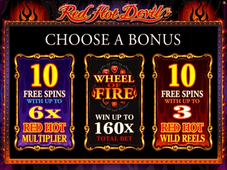 Red Hot Devil Slot Machine Lines Bonus Game Free Spins X Multiplier