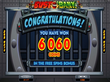 Bust the Bank Slot Machine: Free Spins, 2 Bonus Games