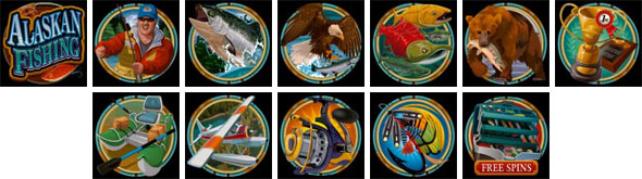 Alaskan Fishing symbols
